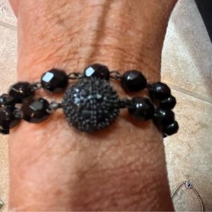 NWT Beautiful black BEADED BRACELET with tags
